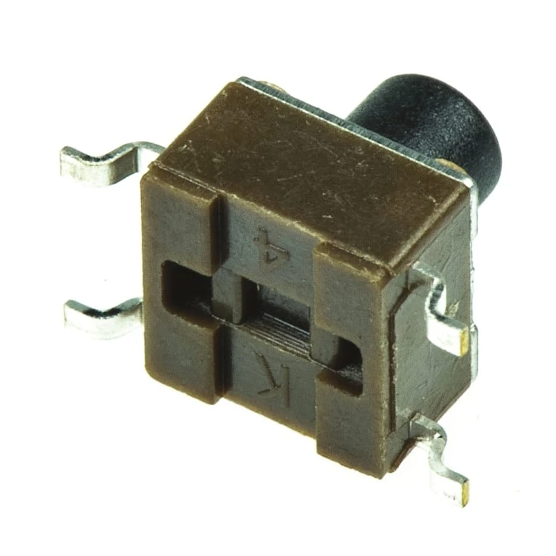 TE Connectivity IP67 Black Tactile Switch Button 3.4 mm Actuator, SPST 50mA Contact Current, 12 V AC 115 V DC 4-1437565-9