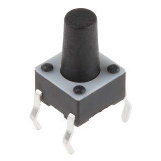 C & K TE Connectivity IP67 Black Tactile Switch Button 5.9 mm SPST 50mA 24 V dc PCB Mount FSM Series 1-1825910-4