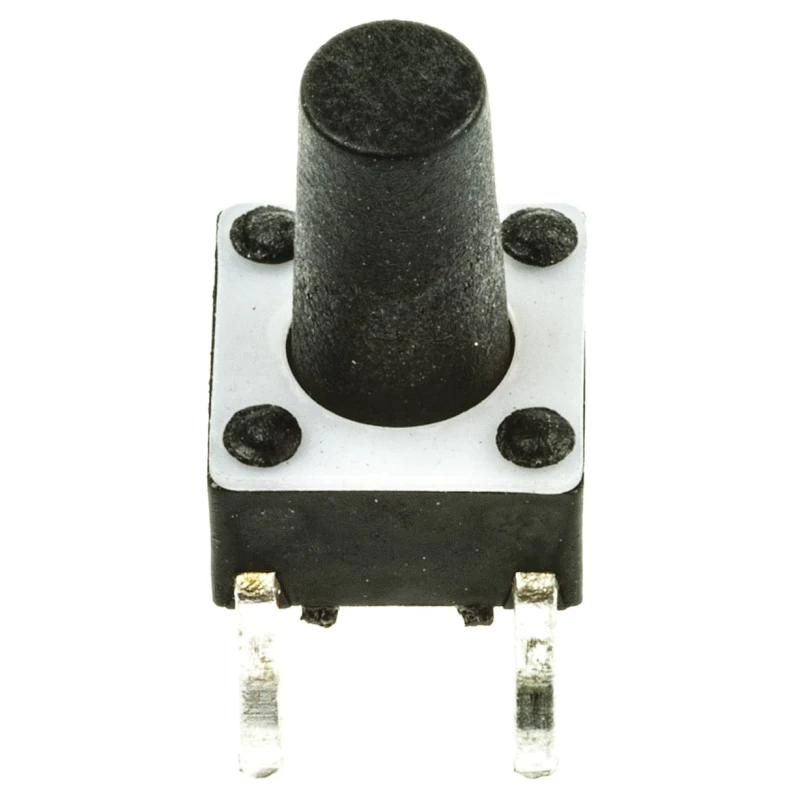 C & K TE Connectivity IP67 Black Tactile Switch Button 5.9 mm SPST 50mA 24 V dc PCB Mount FSM Series 1-1825910-4
