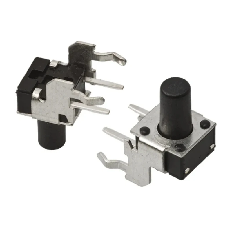 TE Connectivity IP67 Black Tactile Switch Button 5.74 mm SPST 50mA 24 V dc Through Hole 1-1825027-1
