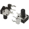 TE Connectivity IP67 Black Tactile Switch Button 5.74 mm SPST 50mA 24 V dc Through Hole 1-1825027-1