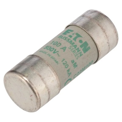 Eaton 100A Medium Acting Ceramic Cartridge Fuse 22 x 58 mm, 500V AC C22M100