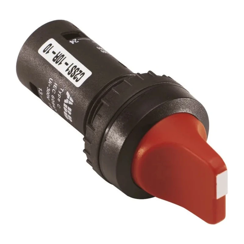 ABB Non Illuminated Short Handle Black Selector Switch Heads elector Switch 22 mm Cutout 1SFA619202R1076 C2SS3-10B-11