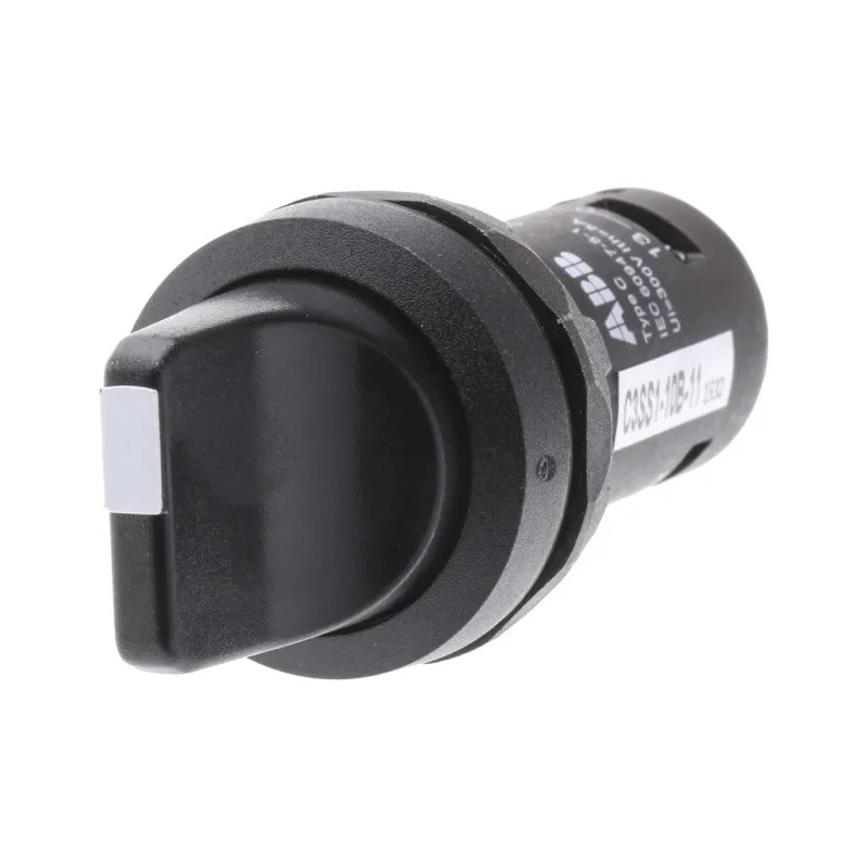 ABB Short Handle Selector Switch SPDT 3 Positions 30 mm Cutout Diameter C3SS1 Series 1SFA619210R1076 C3SS1-10B-11