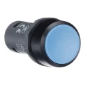 ABB Compact Series Push Button Switch, Maintained, Panel Mount, Blue Actuator, SPST Contact, IP69K, 22 mm Cutout CP2-10L-10