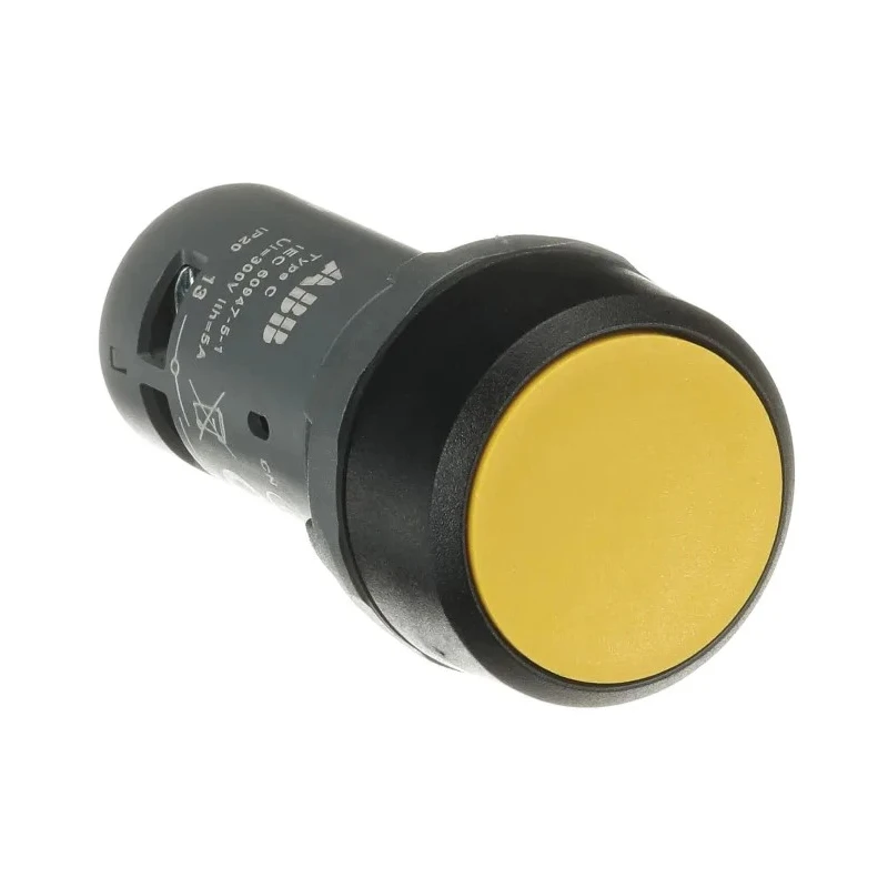 ABB Compact Series Push Button Switch Momentary Panel Mount 22 mm Cutout SPDT IP69K 250 V 240 V 1SFA619100R1073 CP1-10Y-11