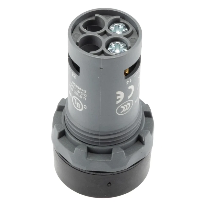 ABB Compact Series Push Button Switch, Maintained, Panel Mount, Yellow Actuator, 22 mm Cutout 1SFA619101R1013 CP2-10Y-10