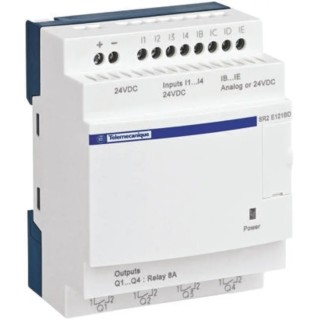 Schneider Electric Zelio Logic Series Logic Module 8-Input Discrete Input 4 Relay Outputs 24V AC SR2E121B