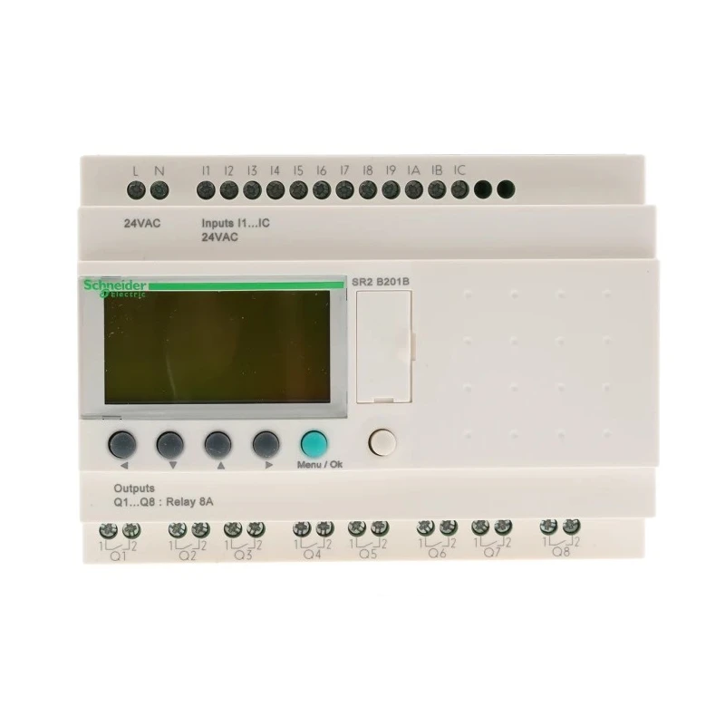 Schneider Electric Zelio Logic Series Logic Module, 24V AC Supply Voltage, 12 Inputs Discrete, 8 Relay Outputs SR2B201B