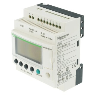 Schneider Electric Zelio Logic Series Logic Module, 8 Inputs, Analogue Input, 4 Relay Outputs, 12V DC Supply SR2B121JD