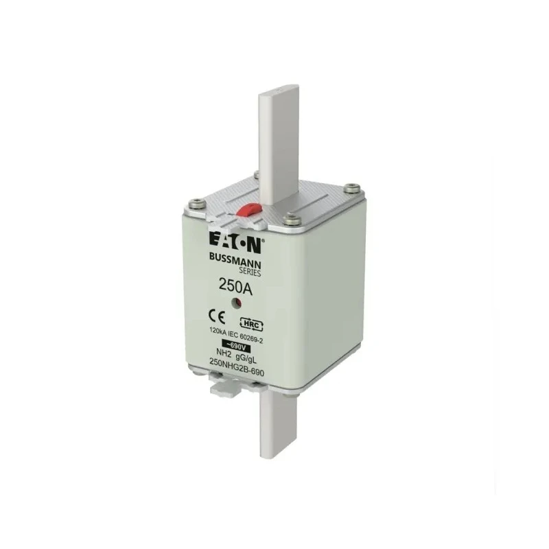 Eaton 250A Centred Tag Fuse NH2 690V AC High Rupture Capacity 150mm Length 25.1mm Tag Width 250NHG2B-690