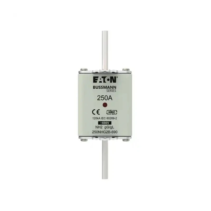 Eaton 250A Centred Tag Fuse NH2 690V AC High Rupture Capacity 150mm Length 25.1mm Tag Width 250NHG2B-690