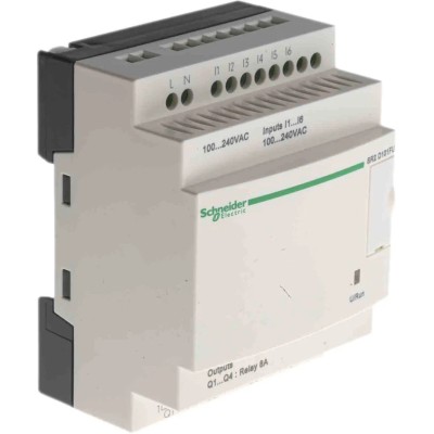 Schneider Electric Zelio Logic Series Logic Module 6-Input Discrete Input 4 Relay Outputs SR2D101FU
