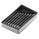 RS PRO 8-Piece Ratchet Spanner Set, Sizes 8 to 17 mm, Chrome Vanadium Steel, Mirror Finish 480-6795