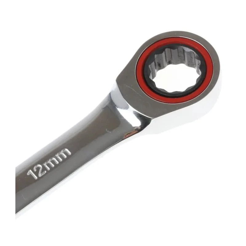 RS PRO 8-Piece Ratchet Spanner Set, Sizes 8 to 17 mm, Chrome Vanadium Steel, Mirror Finish 480-6795