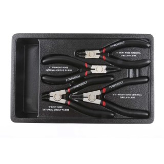 RS PRO 4-Piece Circlip Plier Set Chrome Nickel High Carbon Steel with Ergonomic Soft Grip Handles 480-6802