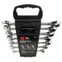 RS PRO 7-Piece Ratchet Spanner Set, Chrome Vanadium Steel, Metric Sizes 8 To 18 mm 480-6751