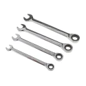 RS PRO 4-Piece Ratchet Spanner Set, 10 To 15 mm, Chrome Vanadium Steel, Chrome Finish 480-6745