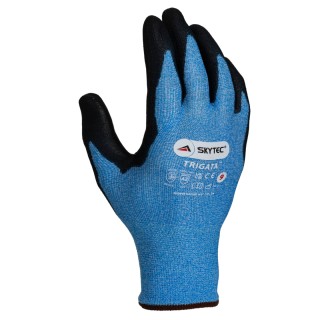 Skytec Trigata Blue Polyurethane Work Gloves Size 9 Double Gloves Pair Cut Resistant CE Certified SKY90