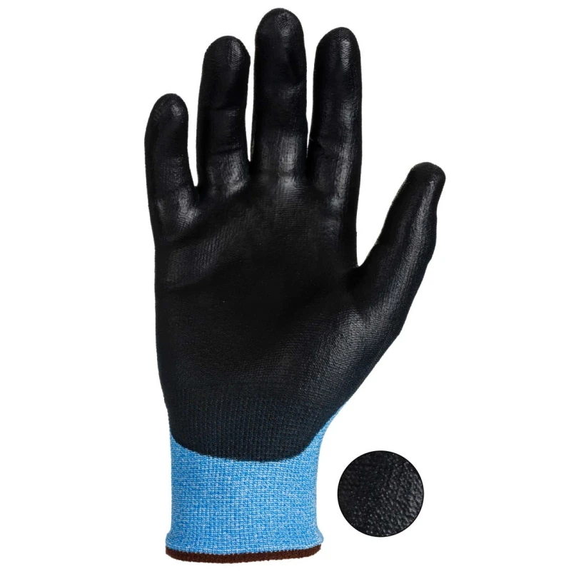 Skytec Trigata Blue Polyurethane Work Gloves Size 9 Double Gloves Pair Cut Resistant CE Certified SKY90