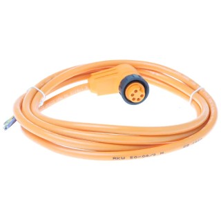 Pepperl + Fuchs Sensor Actuator Cable Female 5-Way 7/8 In Circular Right Angle PVC Jacket 2m V95-W-2M-PVC