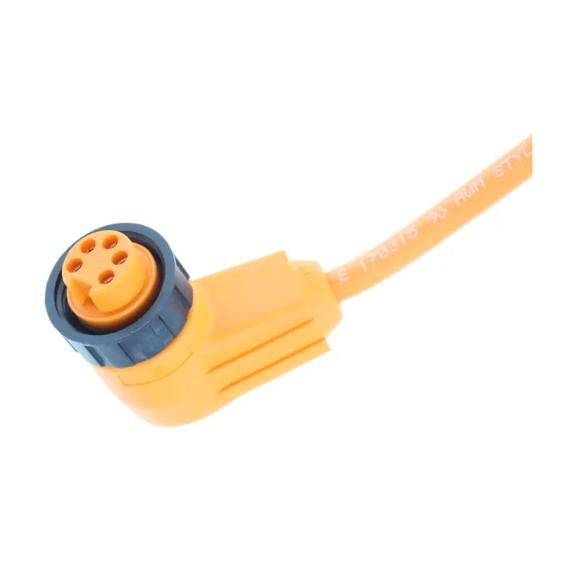 Pepperl + Fuchs Sensor Actuator Cable Female 5-Way 7/8 In Circular Right Angle PVC Jacket 2m V95-W-2M-PVC