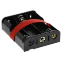 Keystone AA Battery Holder Coil Spring, 3 Cells, Nylon Body, Surface Mount, 58mm Length 2464RB