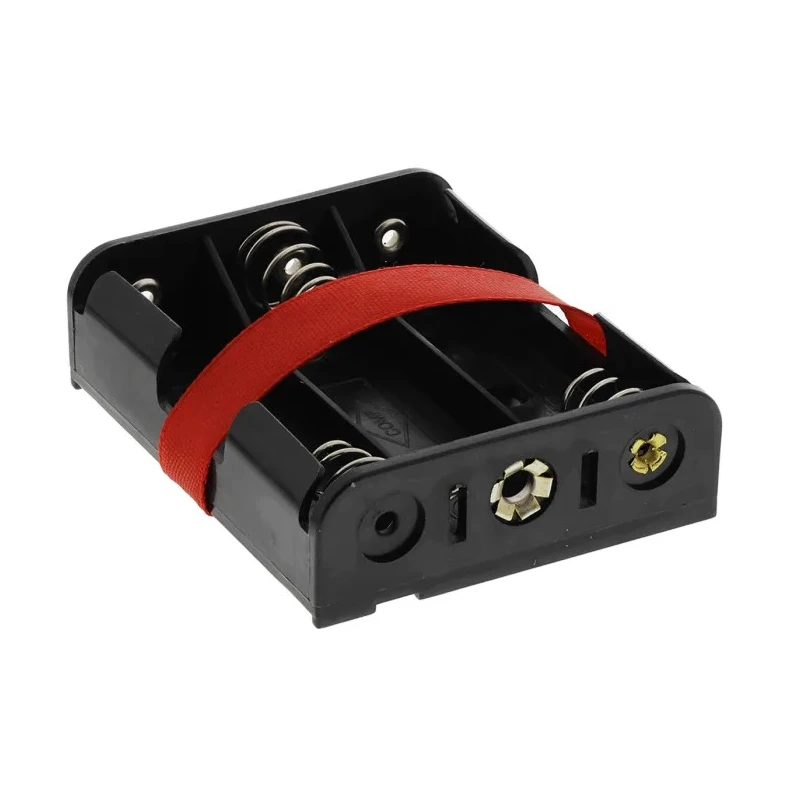 Keystone AA Battery Holder Coil Spring, 3 Cells, Nylon Body, Surface Mount, 58mm Length 2464RB