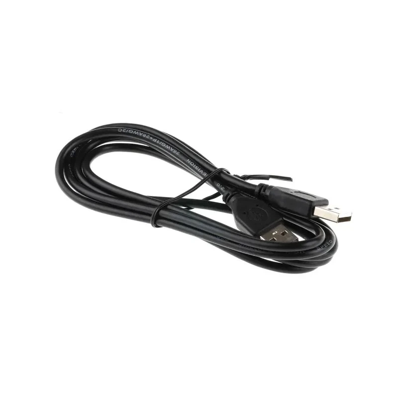 RS PRO IC Socket USB Cable Male USB Type A to Male USB Type A USB 2.0 Black 1.8m 182-8546