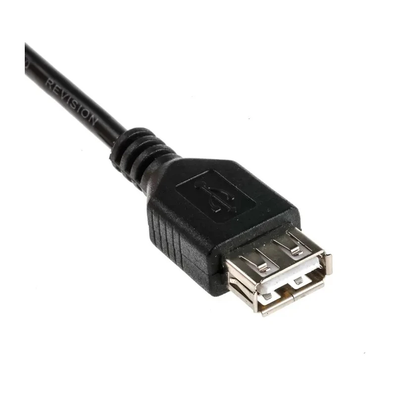 RS PRO IC Socket USB Cable Female USB Type A to Female USB Type A USB 2.0 Black 250mm 182-8486