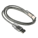 RS PRO IC Socket USB Cable Male USB Type A to Male USB Type B USB 2.0 Transparent PVC Jacket 1m 182-8548