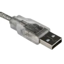 RS PRO IC Socket USB Cable Male USB Type A to Male USB Type B USB 2.0 Transparent PVC Jacket 1m 182-8548