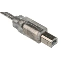 RS PRO IC Socket USB Cable Male USB Type A to Male USB Type B USB 2.0 Transparent PVC Jacket 1m 182-8548