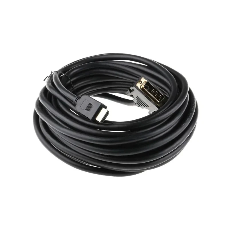 RS PRO 10 m 1920x1200 HDMI to DVI-D Dual Link Cable Male to Male Black 182-8572