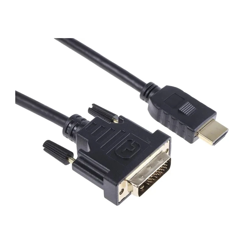 RS PRO 3 m 1920x1200 HDMI Cable Male DVI-D Dual Link to Male DVI Black 182-8569