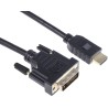RS PRO 3 m 1920x1200 HDMI Cable Male DVI-D Dual Link to Male DVI Black 182-8569