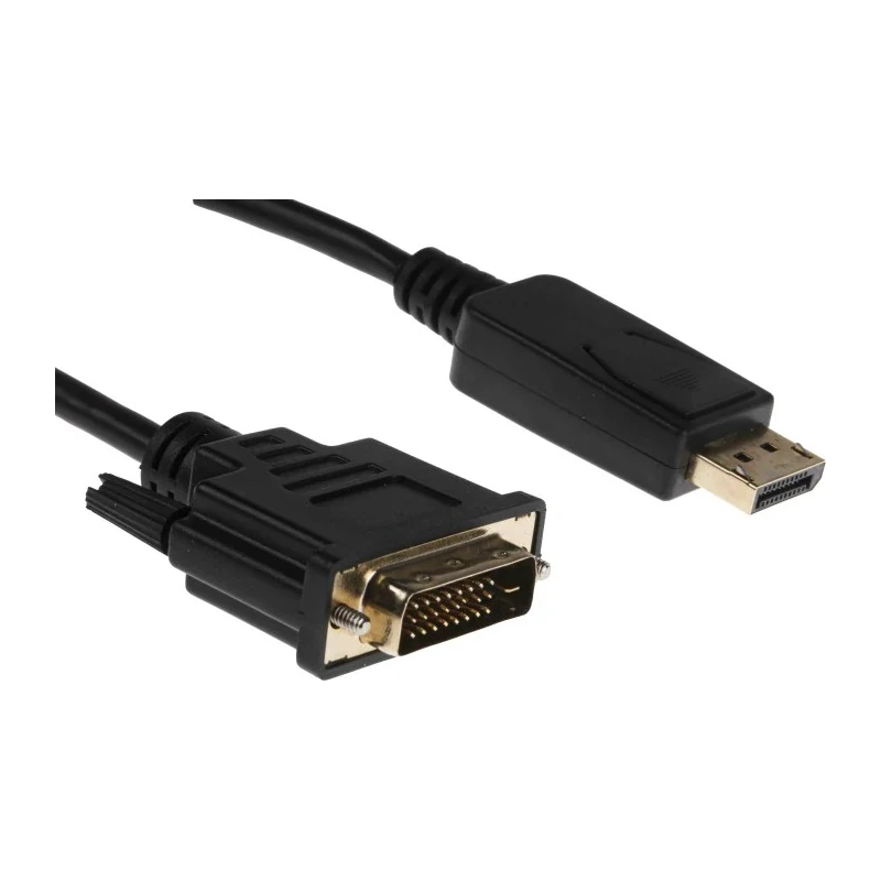 RS PRO Male DisplayPort to Male DVI-D Polyvinyl Chloride DisplayPort Cable 1m 182-8784