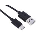 RS PRO USB Cable Male USB Type C to Male USB 2.0 Type A Black 1 m 182-8848