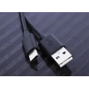 RS PRO USB Cable Male USB Type C to Male USB 2.0 Type A Black 1 m 182-8848