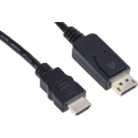 RS PRO Male DisplayPort to Male HDMI Polyvinyl Chloride DisplayPort Cable 5 m 182-8791