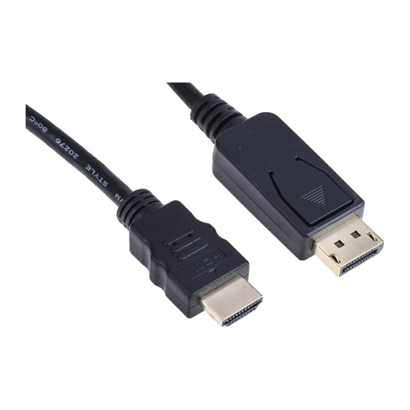 RS PRO Male DisplayPort to Male HDMI Polyvinyl Chloride DisplayPort Cable 5 m 182-8791