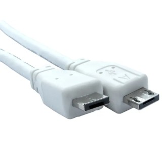 RS PRO IC Socket USB Cable Male Micro USB Type A to Male USB 2.0 Micro USB Type B White Jacket 2m 182-8873