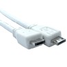 RS PRO IC Socket USB Cable Male Micro USB Type A to Male USB 2.0 Micro USB Type B White Jacket 2m 182-8873