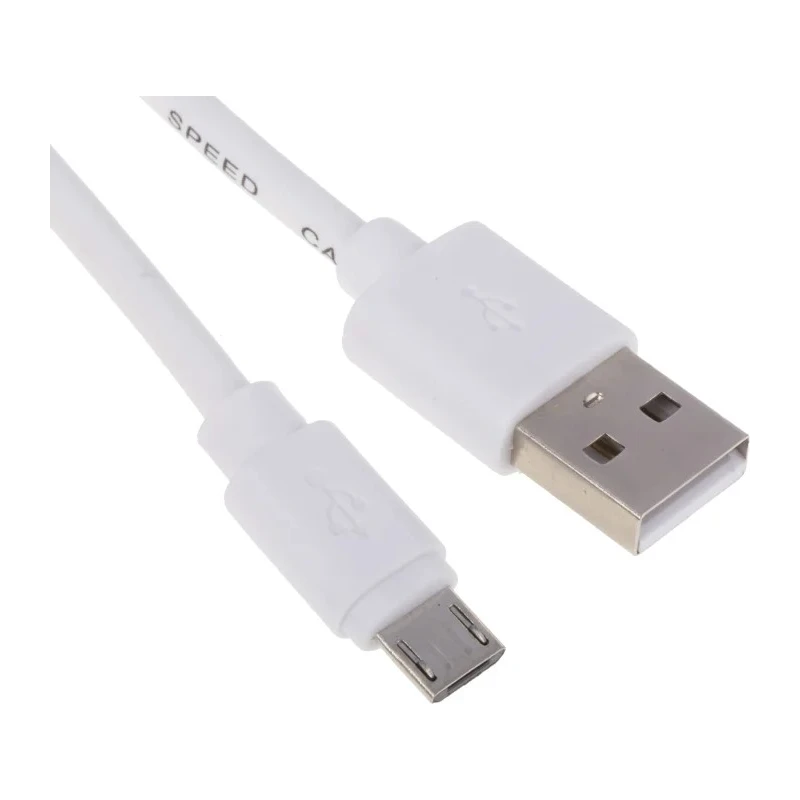 RS PRO IC Socket USB Cable Male USB Type A to Male Micro USB Type B White 1m 182-8871