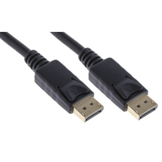 RND Male DisplayPort to Male DisplayPort Cable, Polyvinyl Chloride Jacket, 10 m Length, 3.3V Voltage 182-8890