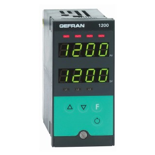 Gefran 1200 Panel PID Temperature Controller 2 Input, 2 Output Relay 240V ac On-Off F023210/ 1200-RR00-00-0-1