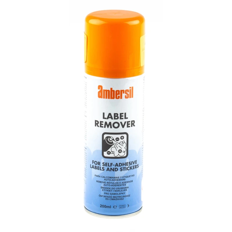 Ambersil 200 ml Aerosol Label Remover Liquid Cleaner with RoHS Compliance 31629-AB