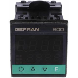 Gefran 600 Panel PID Temperature Controller 2 Input, 3 Output Relay 240V AC On-Off F000053/ 600-R-R-R-0-1