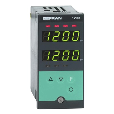 Gefran 1200 Panel PID Temperature Controller 3 Input, 3 Output Relay 240V AC On-Off F024894/ 1200-RDR0-00-0-1