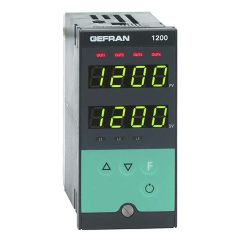 Gefran 1200 Panel PID Temperature Controller 3 Input, 3 Output Relay 240V AC On-Off F024894/ 1200-RDR0-00-0-1